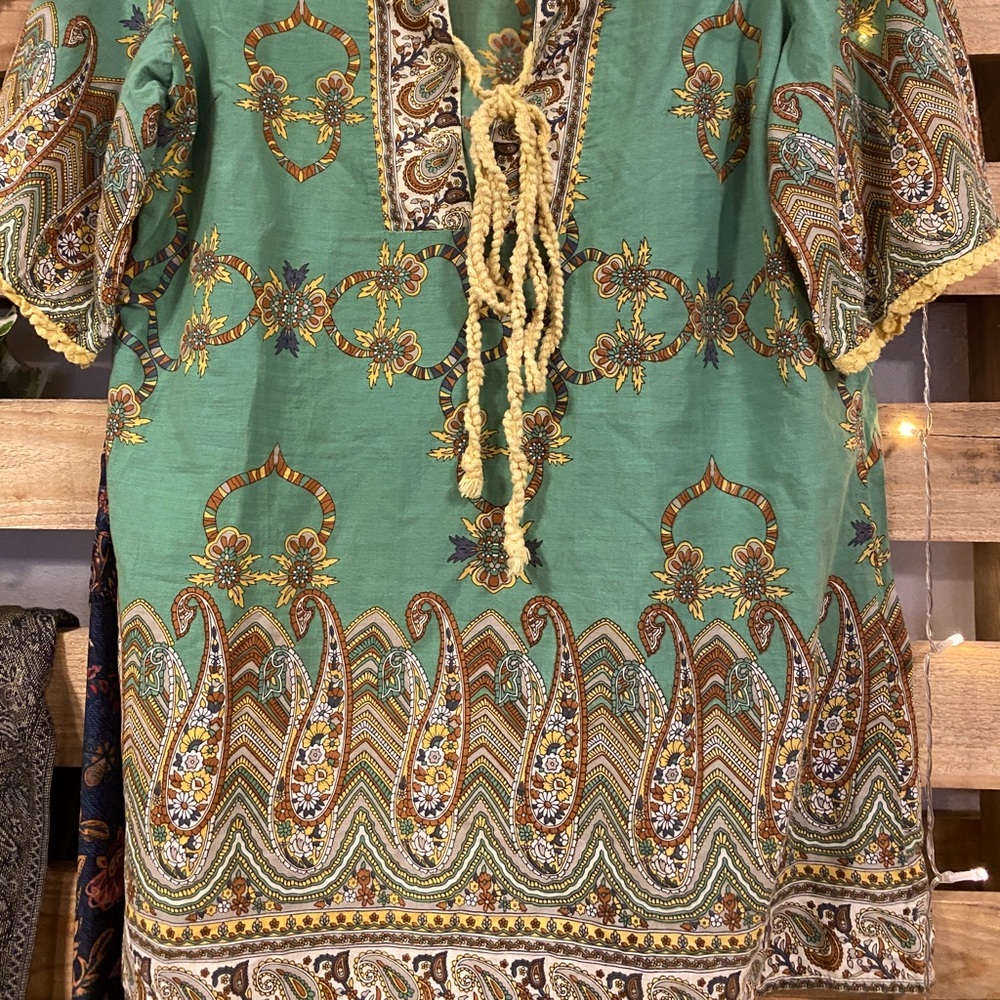 Boho Vintage 70s Tunic sz Lg - Picture 5 of 5